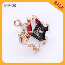 MPB20 Super quality unique company logo gold metal pin badges for clothing